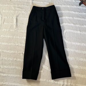 Sezane Black Wide-Leg Trousers